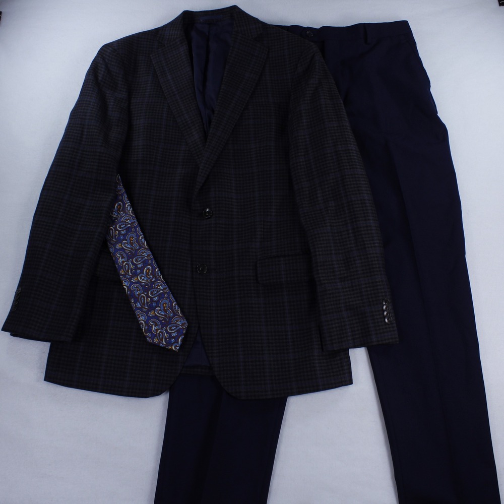 Jos. A. Bank 1905 SlimFit Suit 40L Blazer 33R Pants Vitale Barberis Canonico Tie